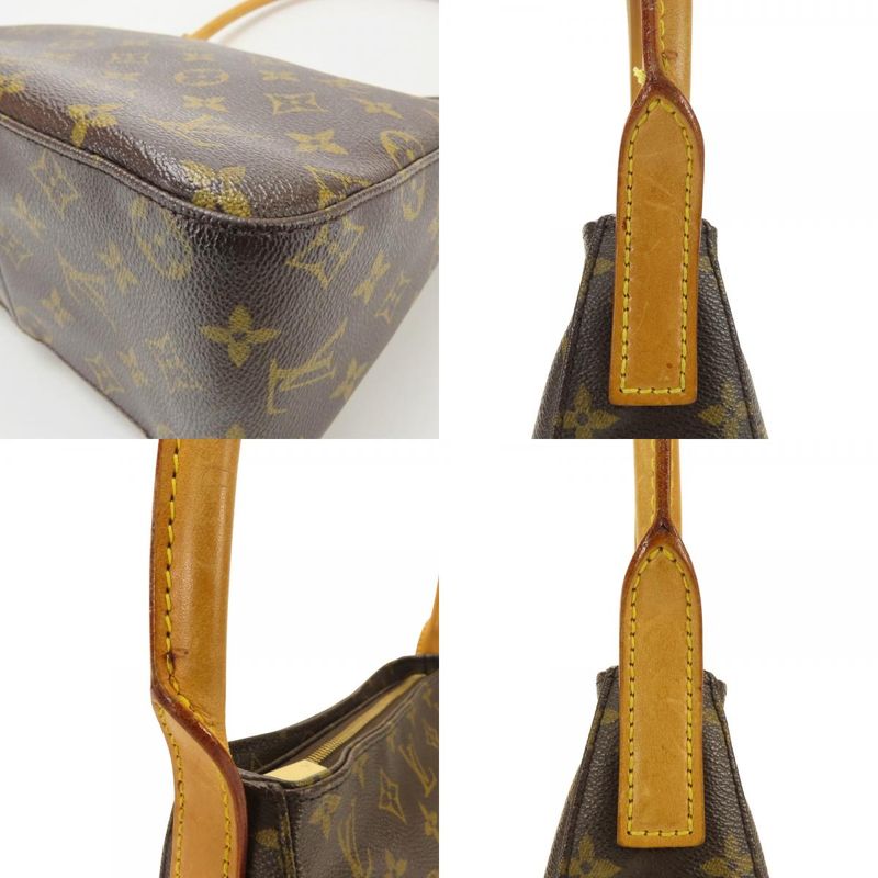 Louis Vuitton Shoulder Bag Looping MM Monogram Leather Brown
