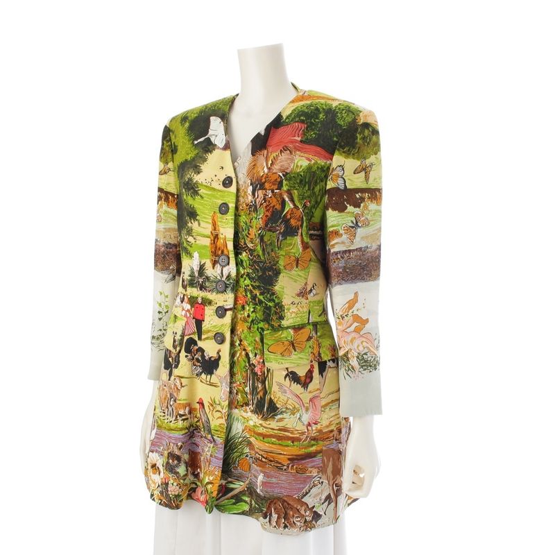 Hermes Silk Vintage Kermit Oliver Jardin Deden Ou Naturalia Garden of Eden