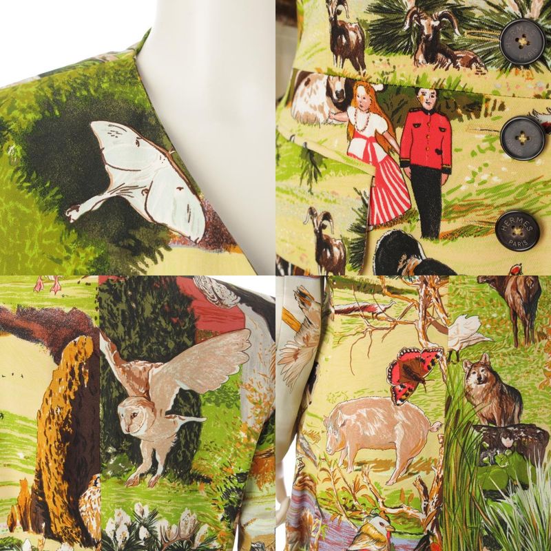 Hermes Silk Vintage Kermit Oliver Jardin Deden Ou Naturalia Garden of Eden