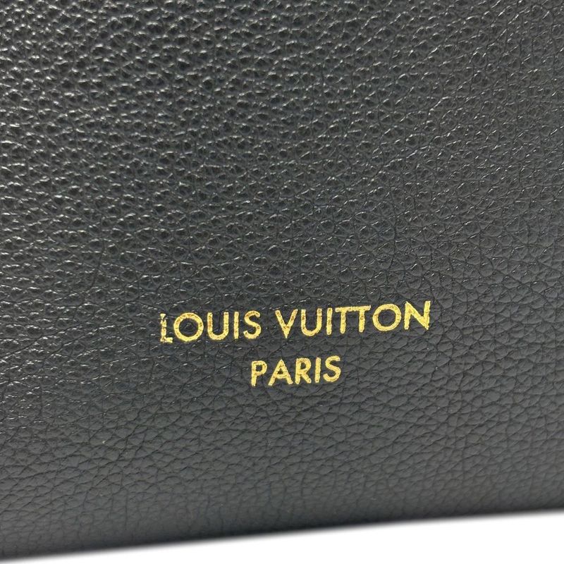 Louis Vuitton Leather Shoulder Low Key Hobo PM Black Gold