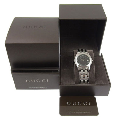 Gucci Class Stainless Steel Quartz Analog Display Black Dial Watch