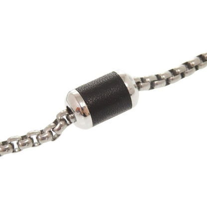 Hermes Merimelo Metal Buffalo Horn Silver Necklace