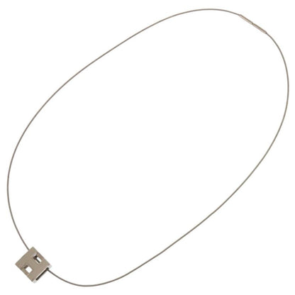 Hermes Cage Ash Cube Metal Orange Necklace