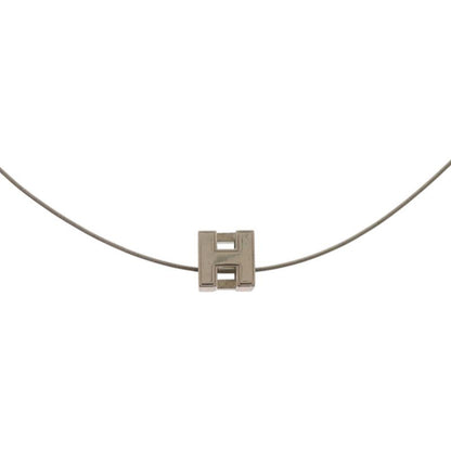 Hermes Cage Ash Cube Metal Orange Necklace