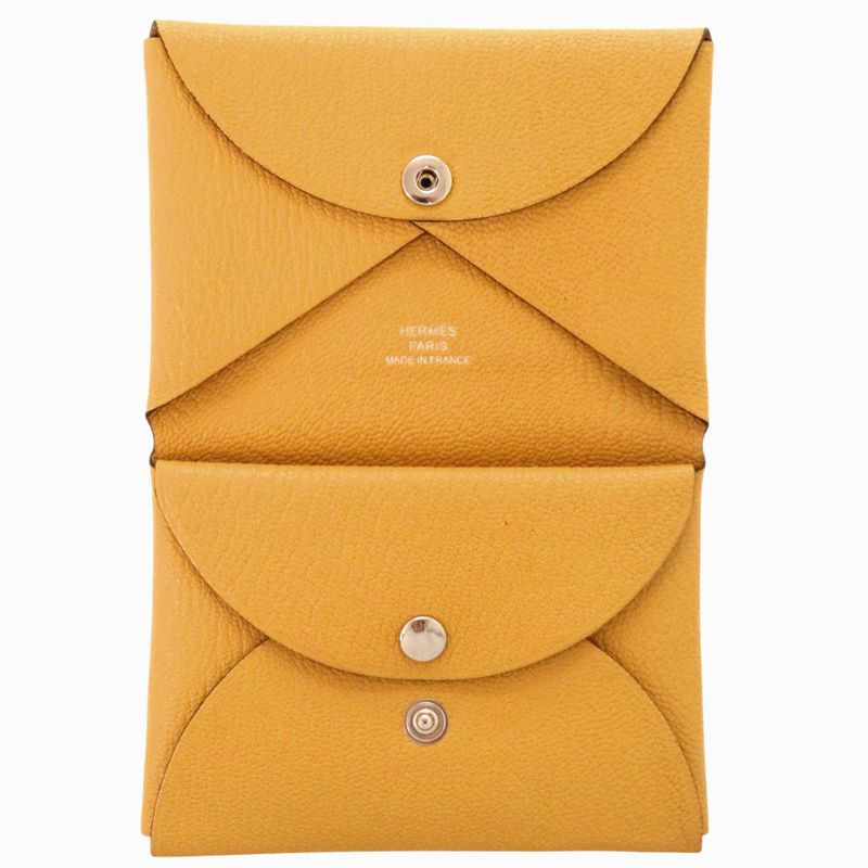 Hermes Calvi Duo Silver Chevre Foin