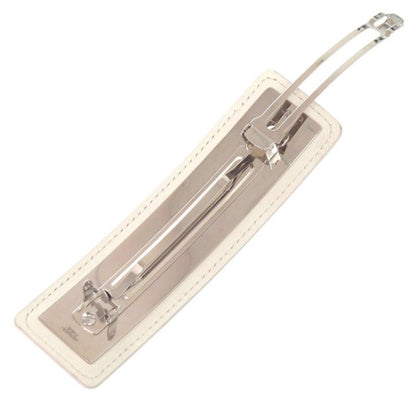 Hermes Manufacture de Boucleries Silver Leather Rouge Red Hair Clip