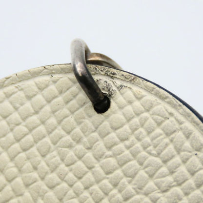 Hermes Bag Charm Panda Animal Leather White Black