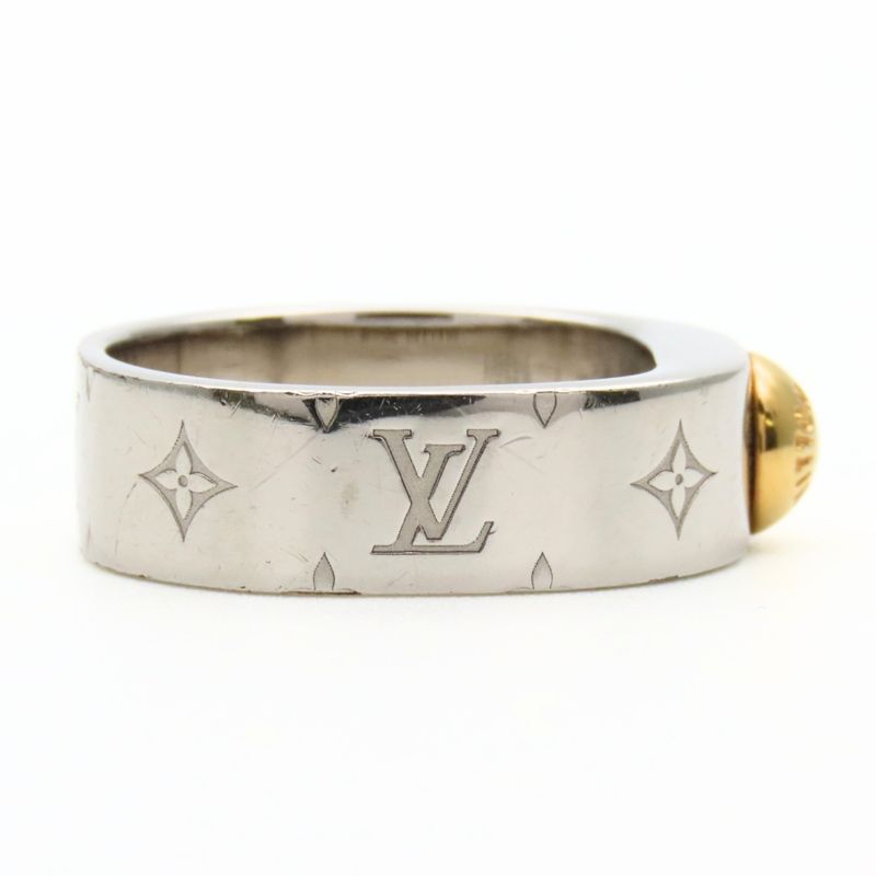 Louis Vuitton Ring Nanogram S Metal Silver
