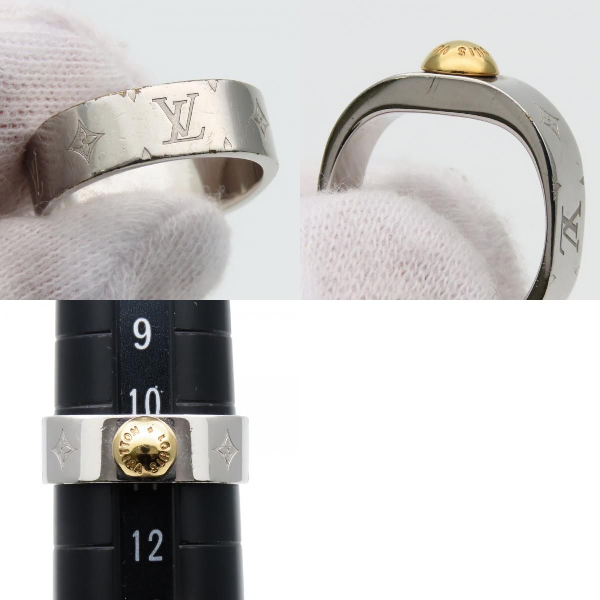 Louis Vuitton Ring Nanogram S Metal Silver