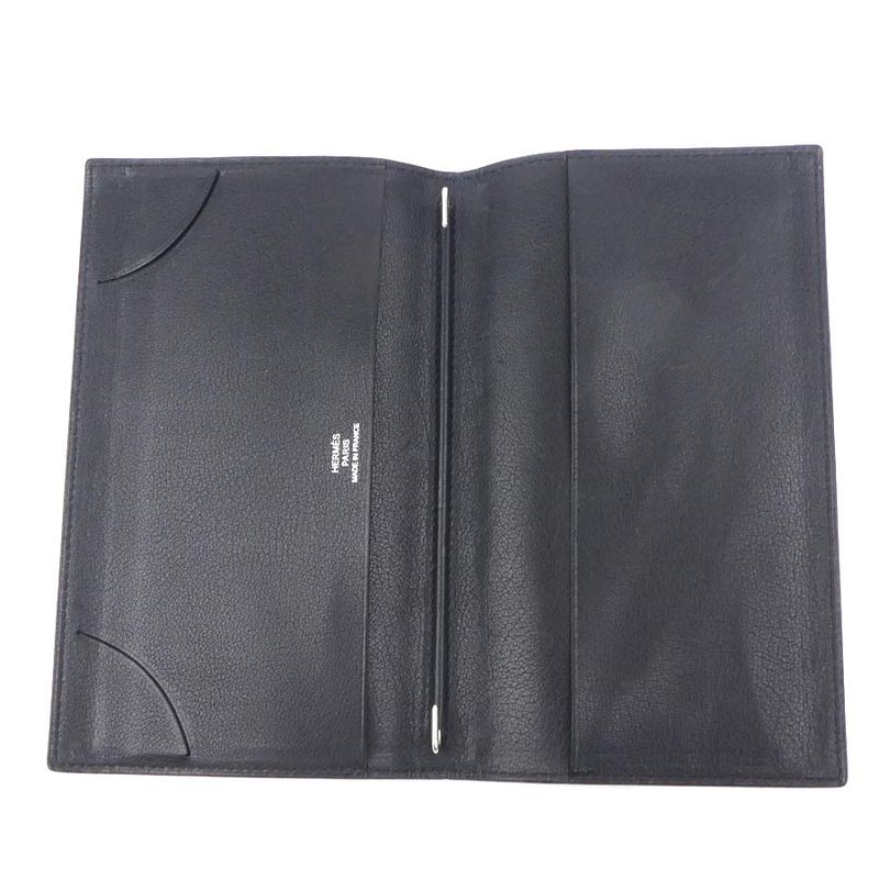 Hermes Notebook Cover Leather Black