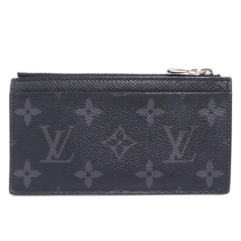 Louis Vuitton Coin Case Monogram Eclipse Taiga Card Holder