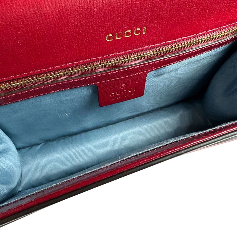 Gucci Shoulder Bag Leather Red