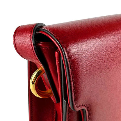 Gucci Shoulder Bag Leather Red