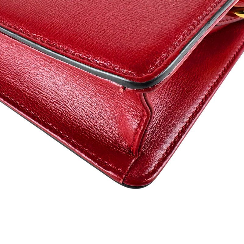 Gucci Shoulder Bag Leather Red