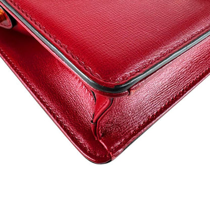 Gucci Shoulder Bag Leather Red