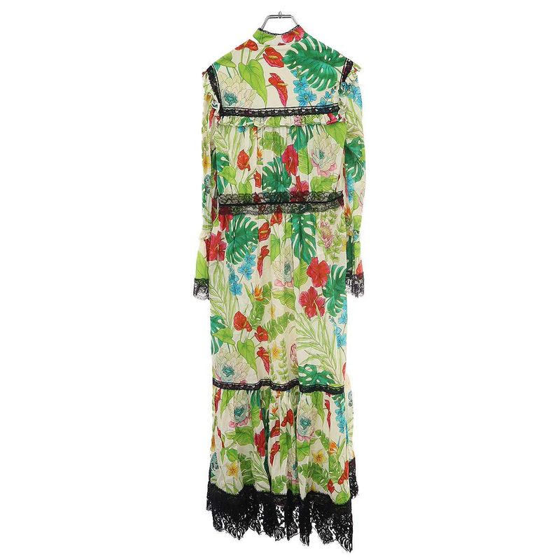 Gucci Floral Maxi Dress Green 38