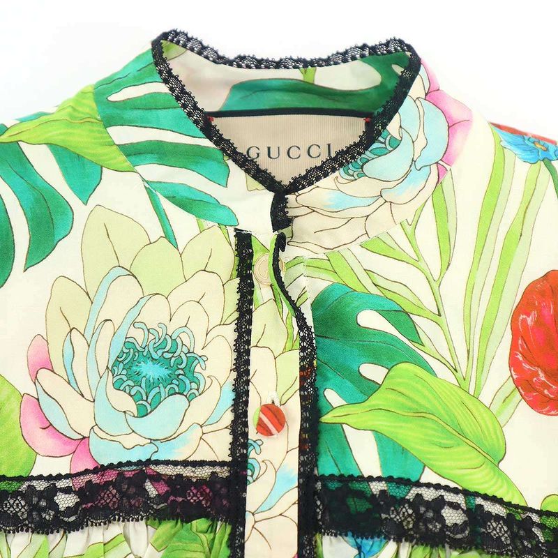 Gucci Floral Maxi Dress Green 38