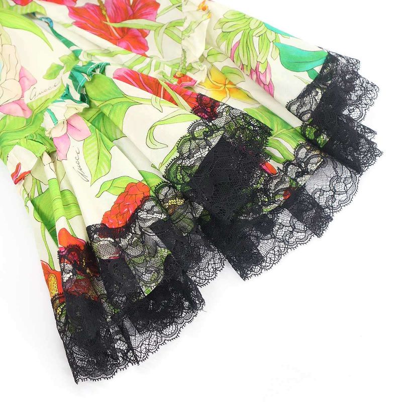 Gucci Floral Maxi Dress Green 38