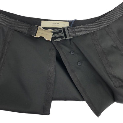 Prada Re-Nylon Waist Belt Skirt Black 40