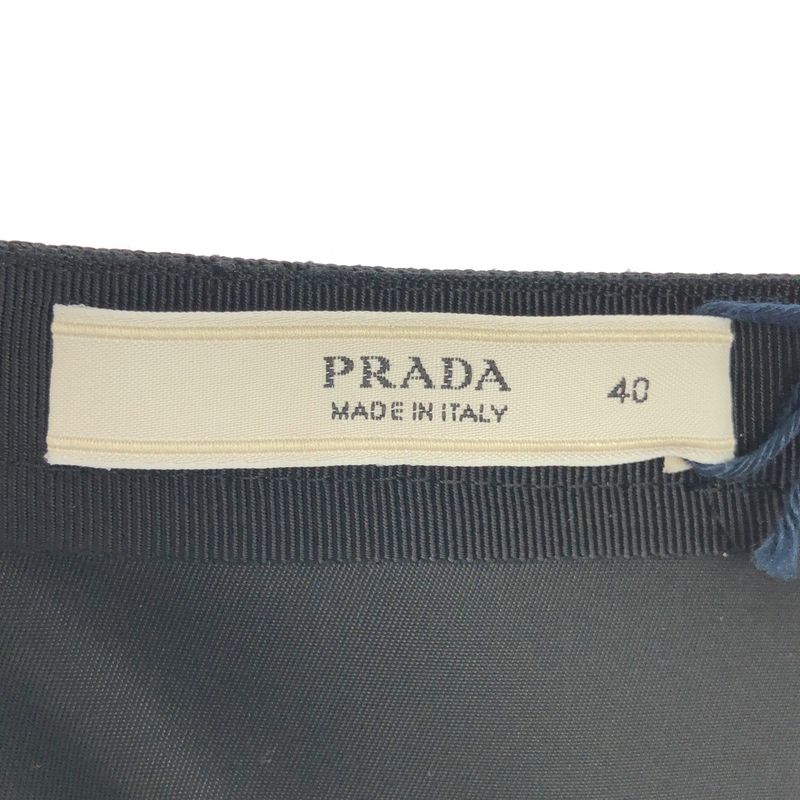 Prada Re-Nylon Waist Belt Skirt Black 40