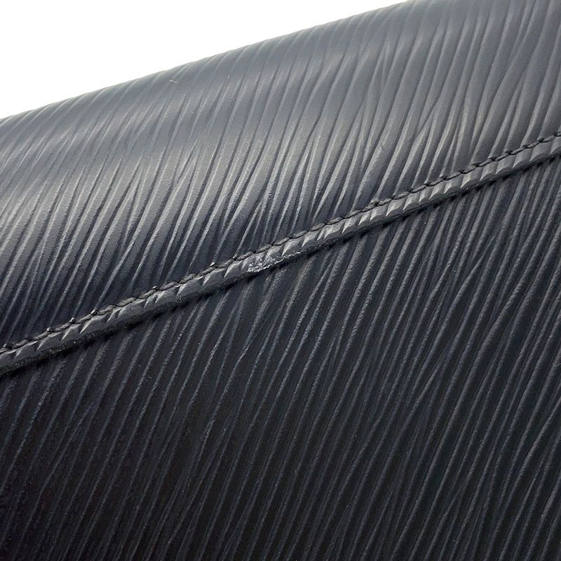 Louis Vuitton Chain Wallet Epi Sequin Portefeuille Twist Owl Noir Black