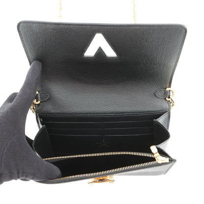 Louis Vuitton Chain Wallet Epi Sequin Portefeuille Twist Owl Noir Black