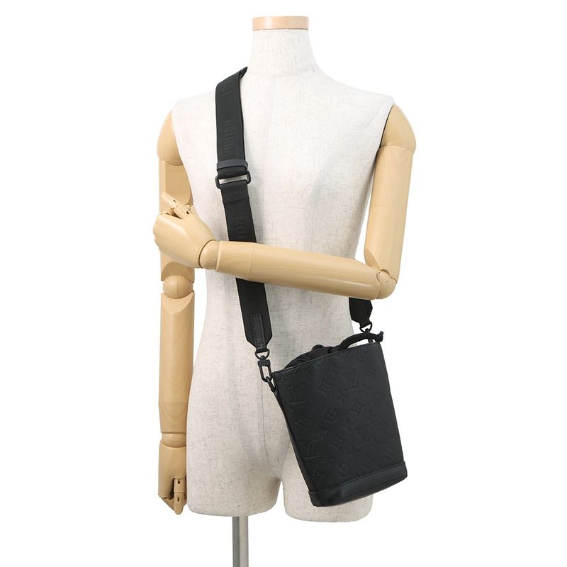 Louis Vuitton Shoulder Bag Monogram Shadow Noes Ring Black Noir