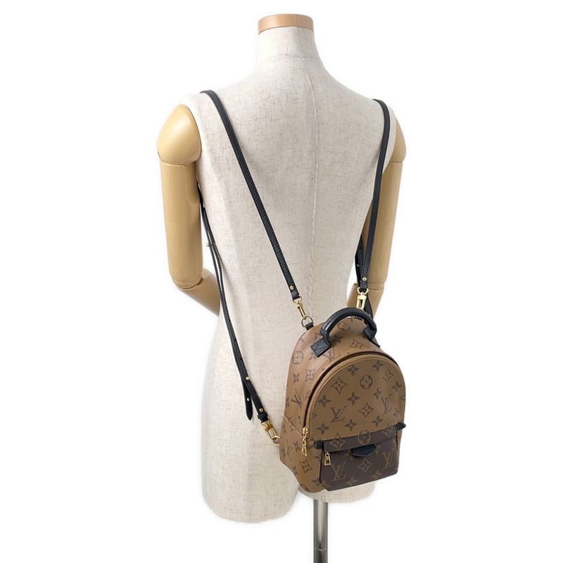 Louis Vuitton Backpack Monogram Reverse Palm Spring Mini Noir Black