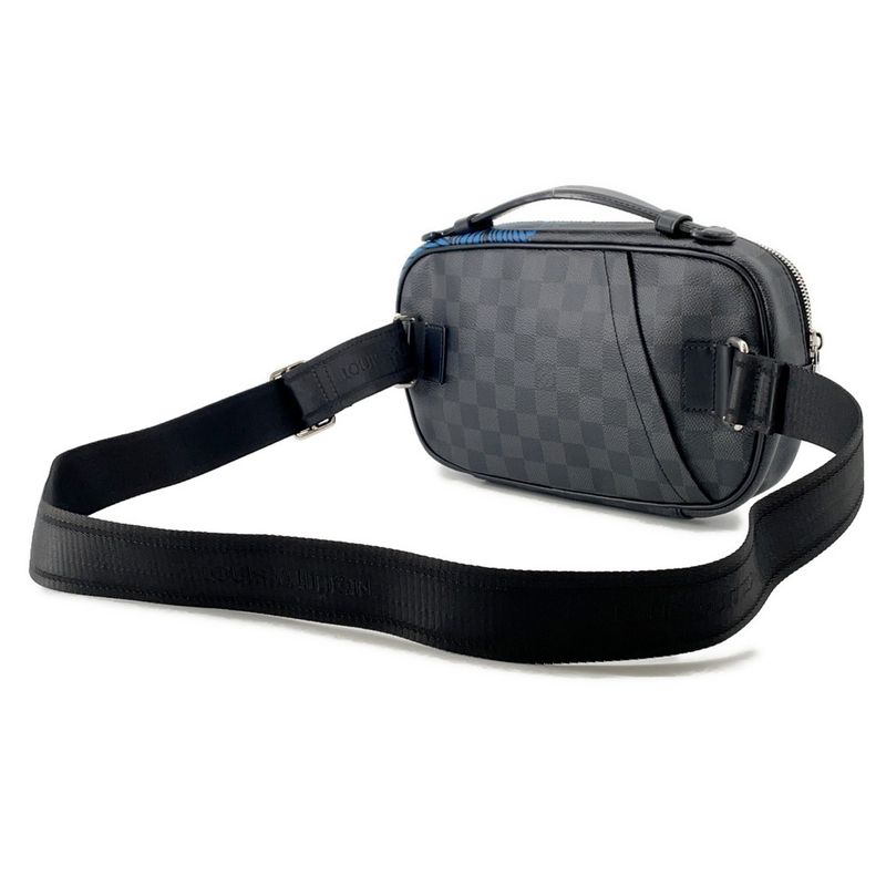 Louis Vuitton Belt Bag Damier Graphite Ambler Noir Black Blue