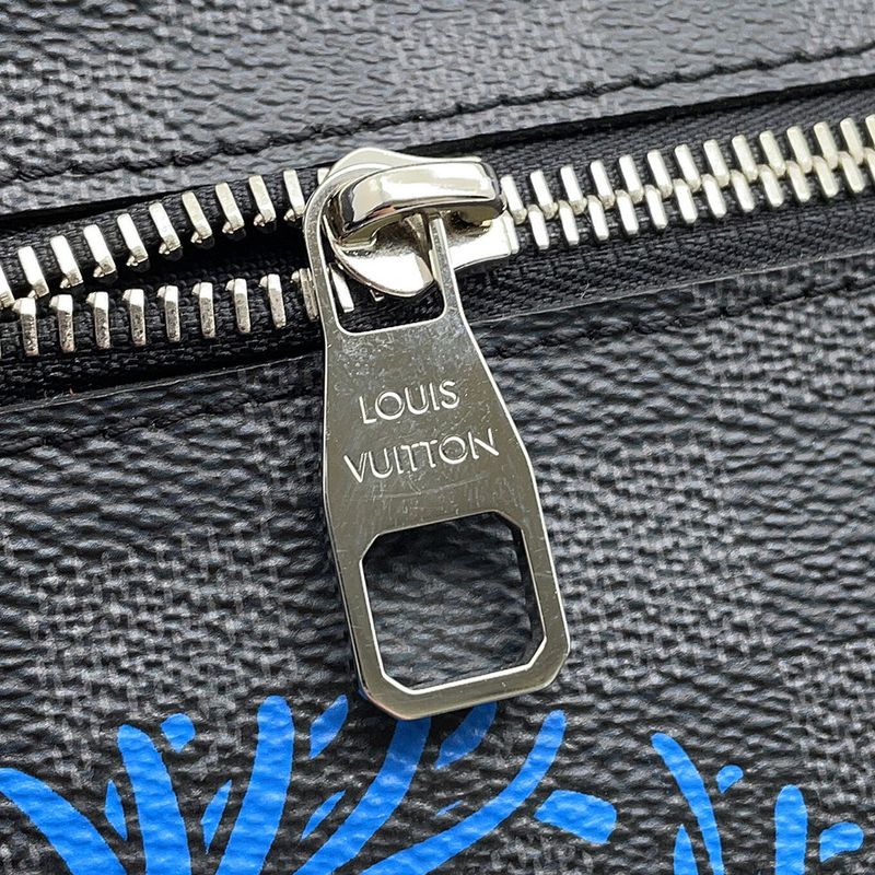 Louis Vuitton Belt Bag Damier Graphite Ambler Noir Black Blue