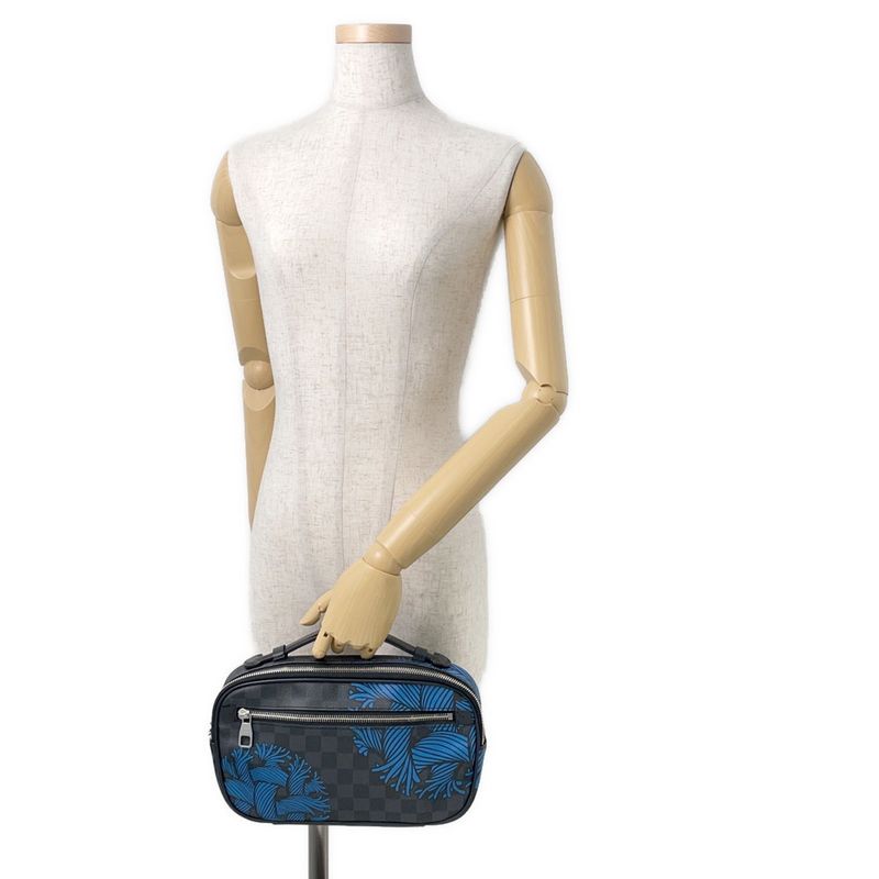 Louis Vuitton Belt Bag Damier Graphite Ambler Noir Black Blue
