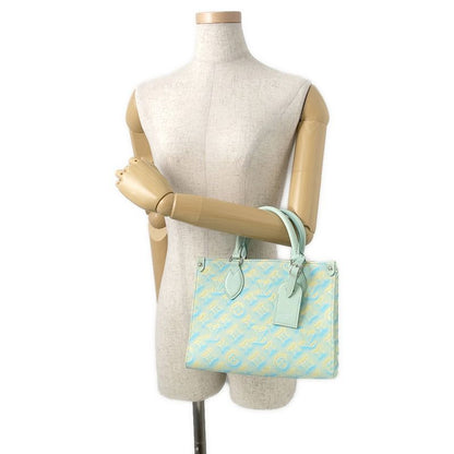 Louis Vuitton Handbag Monogram Empreinte on the Go PM Summer Star Dust Blue-yellow