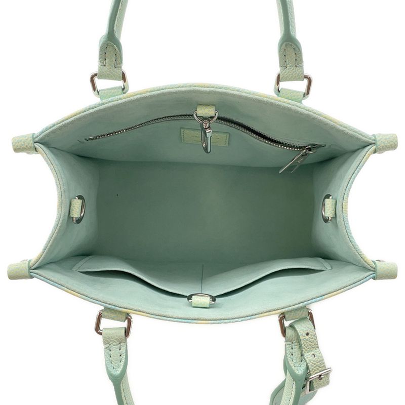 Louis Vuitton Handbag Monogram Empreinte on the Go PM Summer Star Dust Blue-yellow