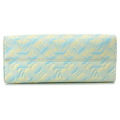 Louis Vuitton Handbag Monogram Empreinte on the Go PM Summer Star Dust Blue-yellow
