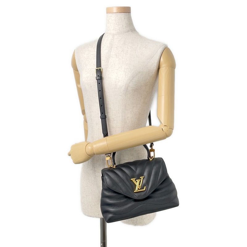 Louis Vuitton Handbag Calf Leather Holdomi 2-Way Noir Black