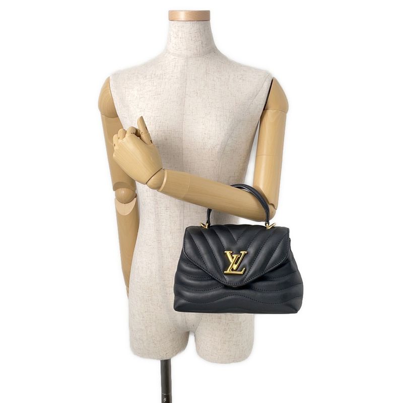 Louis Vuitton Handbag Calf Leather Holdomi 2-Way Noir Black