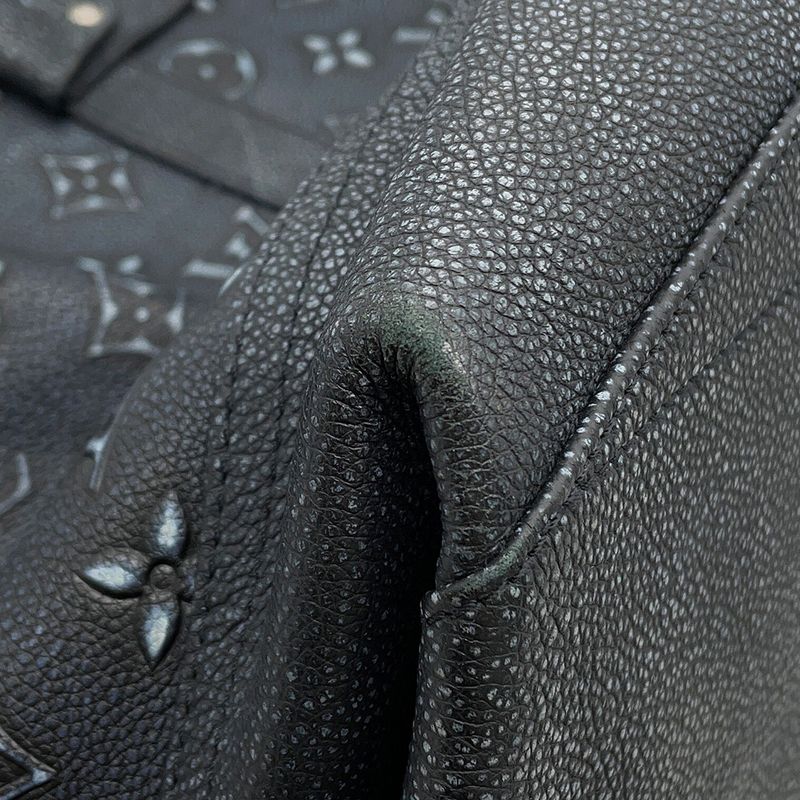 Louis Vuitton Tote Monogram Pattern Cowhide Leather Trolley Noir Black