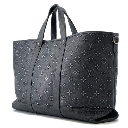 Louis Vuitton Tote Monogram Pattern Cowhide Leather Trolley Noir Black
