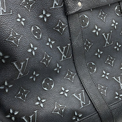 Louis Vuitton Tote Monogram Pattern Cowhide Leather Trolley Noir Black
