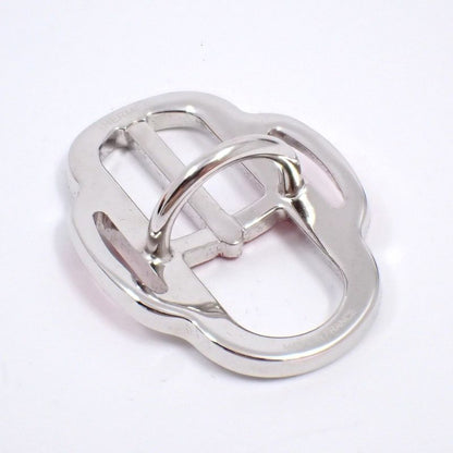 Hermes Scarf Ring Mini Boucle Silver Red Silver X