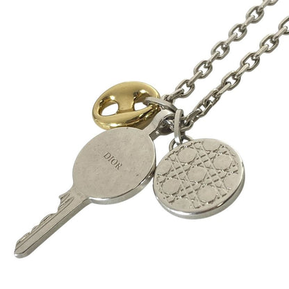 Dior Homme Montane Medallion Logo Necklace Silver Gold Stainless Steel