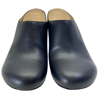 Loewe Terra Heel Clog Sandals Mule Shoes Leather Black