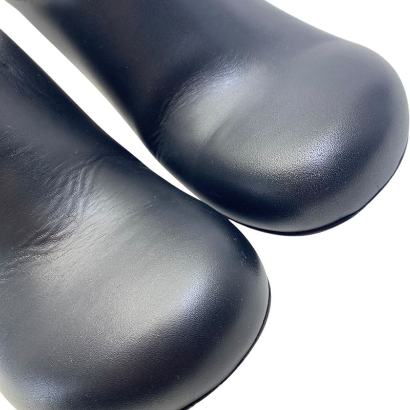 Loewe Terra Heel Clog Sandals Mule Shoes Leather Black
