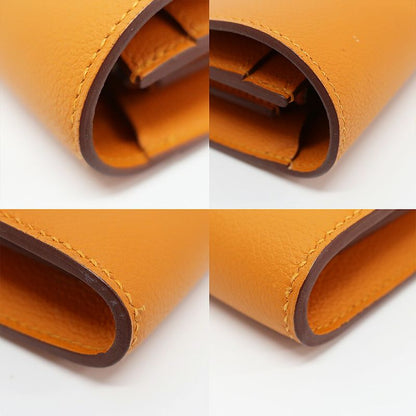 Hermes Constance Wallet Apricot Silver