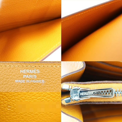 Hermes Constance Wallet Apricot Silver