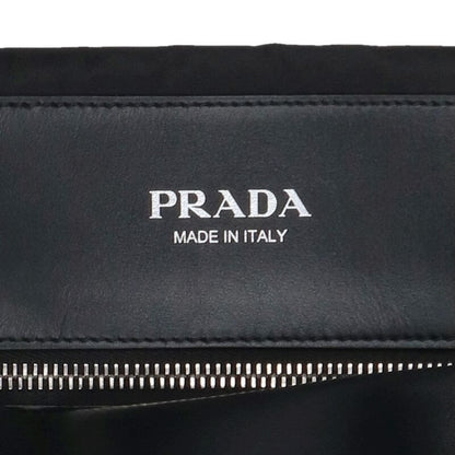 Prada Re-Nylon Triangle Plate Clochette Tote