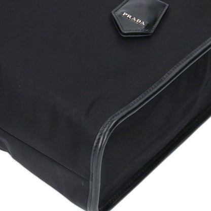 Prada Re-Nylon Triangle Plate Clochette Tote