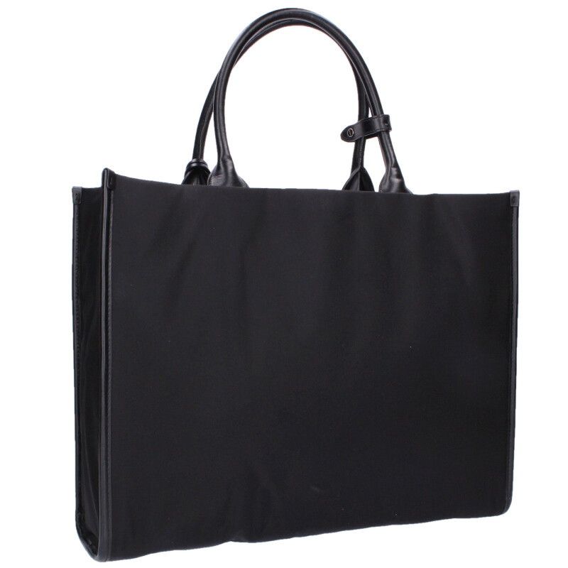 Prada Re-Nylon Triangle Plate Clochette Tote