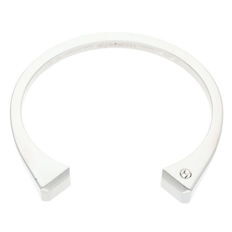 Hermes Clou de Forge Silver Bangle ST