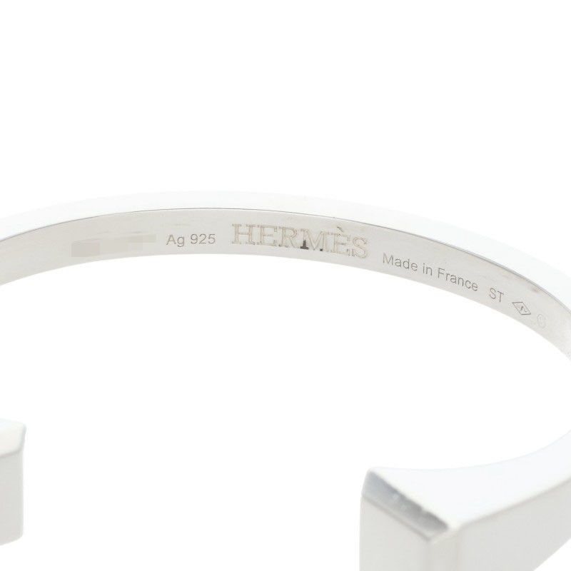 Hermes Clou de Forge Silver Bangle ST